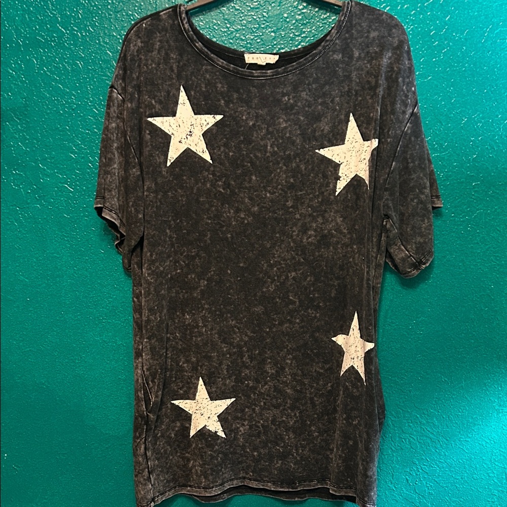PROMESA boutique Star Print Black T-Shirt